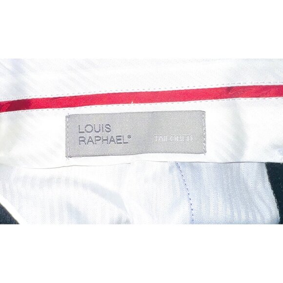 Louis Raphael Mens Black Tailored Pleated Dress Pants 36 X 30 Polyester Blend - Picture 3 of 4